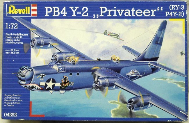 Revell 1/72 PB4Y-2 Privateer - Ry-3 / P4Y-2 / Single Tail B-24 Or Transport Version - US Navy / RCAF / French Navy (PB4Y2), 04292 plastic model kit